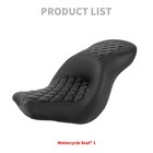 Black Driver Passenger 2 Up Gel Seat For Harley Low Rider Sport Glide 2018-24