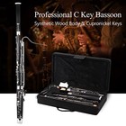 Professional C Key Bassoon Synthetic Wood Body Bassoon With Carry Case Kit T6y7