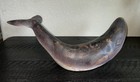 Vintage Hand-carved Wooden Blue Whale Sculpture Folk Art Statue 16 5  Nautical