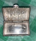Sterling Silver   egyptian Domed Hinged Chest With Hieroglyphics     23 7g 