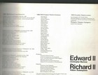 Edward Ii Richard Ii Prospect Theatre Company Program 1970 