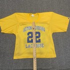 Vintage Don Alleson Athletic Meash Lacrosse Jersey Size Small Yellow Blue  22