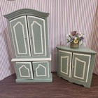 Vtg Dollhouse Miniature Cottage Bedroom Lot 1 12 Scale - Beautiful Rare Pieces 