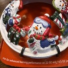 Yankee Candle Retired 2007  peppermint Snowmen  Illuma-lid Jar Topper Rare