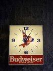Vintage 1991 Budweiser Beer Bud Man Light Up Clock King Of Beers 16    X 14   