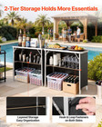 2pcs Folding Portable Bar Table W  Carry Bags Mobile Bartending Station
