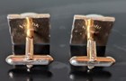 Caduceus Symbol Mother Of Pearl Vintage Swank Medical Doctors Square Cufflinks
