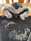 The Twilight Saga Filigree Fuzzy Hood Girls Oversized Hoodie Plus Size 1 Gray