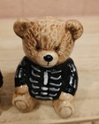         nib Ceramic Halloween Teddy Bear Salt   Pepper Shaker Set