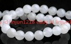 4mm 6mm 8mm 10mm 12mm Natural White Jade Gemstones Round Loose Beads 15   Aaa