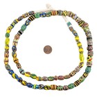 Oval Antique Venetian African Millefiori Trade Beads  15901 10mm Ivory Coast
