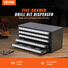 Vevor Drill Bit Dispenser Organizer Cabinet Five-drawer For  1 To  60 Stackable