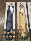 Set Of 4 Cat Wall Decor E Smithson Folk Art 3d Resin Kitty Each 11  Highx 3 wide