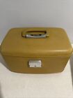 Harvest Gold Train Case Travel Luggage Vintage Jet Flite Carry On Hard Case