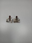 Vtg Signed Bluette Made In France Silver Tone Clear Rhinestone Shoe Clips