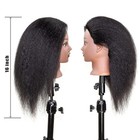 Mannequins Head 16  100  Real Hair For Manual Braiding Styling Practice Hairdres