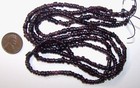 Antique Venetian Trade Beads - Deep Purple Seed Beads 4-5 Mm  Two Strands Of 20 