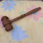 Vintage Wooden Gavel Brown Handcrafted Law Office Decor 10 5in Auctioneer Mallet