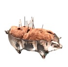Antique Vintage Silver Plated Boar Pig Sewing Knitting Needle Holder Case Old