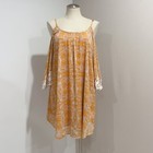 Xhilaration Women s Mustard Yellow Cold Shoulder Shift Dress Size S