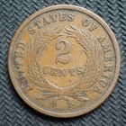 1864    2 Cent   civil War Era Coin  - Free Shipping  M333