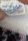 Vintage Germany Childs Sweater Nordic Design 100  Reine Wool Pullover Ski Rare 