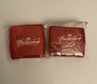 Budweiser Wristbands Terry Embroidered Logo Adult Red white New  2  Packs Of 2