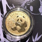 3g Gold Guilded 999 Fine Silver Panda In Card coa
