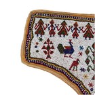 Vintage Gujarat Saurashta Ethnic India Bead Work Embroidery Panel Textile Birds