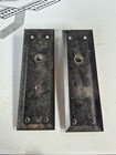 Pair Of Vintage Stamped Steel Door Back Plate Escutcheons 