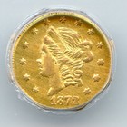 1872 G50c California Fractional Gold Bg-914   Anacs Au 58