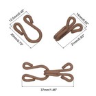 Sewing Hooks And Eye  14pcs - Polyester Covered  brown  37mm Length 