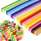 Origami Star Paper Strips 1512 Sheets Diy Craft Double Sided Colorful Stars New