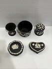 Wedgwood England Jasperware Black Dancing Hours Jardiniere   4 Different Pieces 