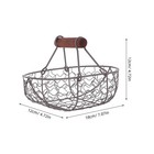 Vintage Metal Wire Egg Basket For Fresh Eggs With Handle Rustic Kitchen Stora   