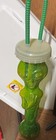 The Martian Neon Green Alien Drink Bottle With Straw Betras 16    Halloween Vtg
