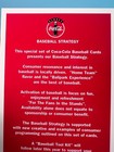 1997 Coca-cola Baseball 10 Cards Of Strategy In Plastic Holder 