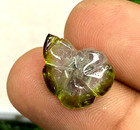 Natural Flower Shape Bicolor Tourmaline Carving Tourmaline Carve Gemstone