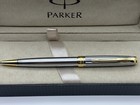 Deluxe Parker Sonnet Ballpoint Pen Silver Color 0 5mm Blue Ink Refill No Box