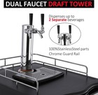 Commercial Draft Beer Kegerator Dual Tap Beer Dispenser Keg Beer Refrigerator Us