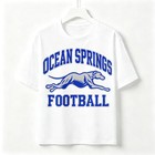 Ocean Springs Football Greyhound Mascot Unisex Sports Graphic Cotton T-shirt