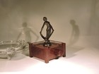Vintage Dunhill 1930 s Silent Flame Aphrodite Sally Rand Bronze Table Lighter
