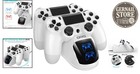 Fast Charging Ps4 Controller Dock - Dualshock 4 Charger In Stylish White