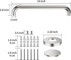 2 Pack 16 Inch Shower Grab Bar Satin Brushed Nickel   Stainless Steel Safety Gra
