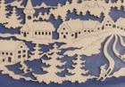 Alpine Village Wood Cut Craft Wall Hanging  Decor Lichterhaus Schalling Germany