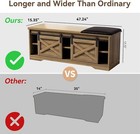 Entryway Shoe Bench With Cushion hidden Shoe Storage Farmhouse Bench Padded Seat