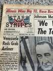 Rare 1963 Newspaper Stars And Stripes Illinois Wins Big 10  Rose Bowl Trip-p  19