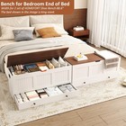44 3  Storage Chest With 2 Drawers  Retro Wooden Storage Trunk With 2 Safety    