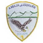 Wrangell Alaska Police Embroidered Patch Eagle Mountains Eagle Design Yellow