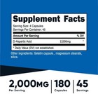 Nutricost D-aspartic Acid  daa  Capsules 2000mg Per Serving  180 Capsules  -    